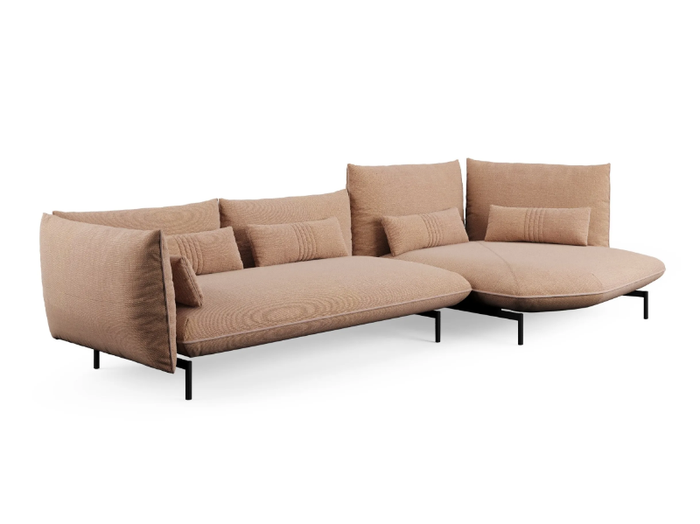 ICE BREAKER - Sectional fabric sofa with chaise longue _ Liu Jo Living Collection